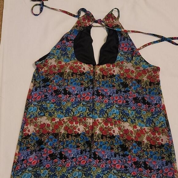 Beige by evi halter floal dress size m - Picture 8 of 10